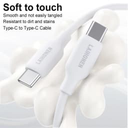 60W 3A Super Fast Charge PD Type C Liquid Silicone Cable Quick Charge 1M 2M 3M USB Cable USB C to C Charger Cable