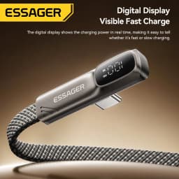 Essager 7A USB Type C Cable with Elbow Digital Display Fast Charge for Huawei P90 Mate60 Samsung Honor Oneplus 15 Realme