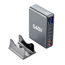 New 540W GaN Charger with Display Desktop 140W USB-C 6-Port Fast Charging Station Suitable for Phones Tablets Electronic Devices
