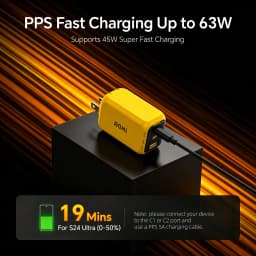 AOHI THE YOUTH 65W GaN Charger Type C PD Charger 3-Port USB Charger with QC4.0 Portable Fast Charger For iPhone /Laptop /Tablet