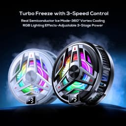 Magnetic Semiconductor Phone Cooler RGB Lights Digital DisplayCooling Fan Freeze Radiator For Gaming Tablet/Live Streaming 