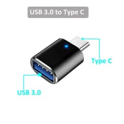 NNBILI 1-5pcs USB 3.0 To Type C Adapter LED OTG To USB C Male To USB A Female Connector For HUAWEI Samsung Xiaomi POCO Adapters