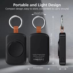1800mAh Magnetic Smartwatch Wireless Charger Dock with Keychain for Samsung Galaxy Watch 8/7/6 Classic 5/4 Pro/3 Fast Charging