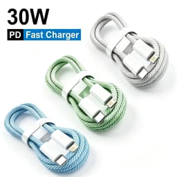 PD 30W Fast Charger For iPhone 14 13 12 11 X XR XS 8 Pro Max Plus Mini iPad Air Fast Charging Cable USB C to L Durable