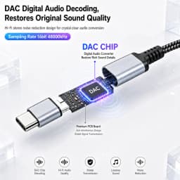 2 in 1 USB C Headphone And Charger Adapter Type C Dual Port Aux Audio Cable Fast Charging For iPhone 17 Samsung Phone Splitter