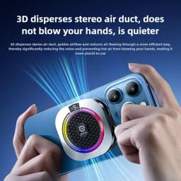 NEW TH16 Pro Mobile Cooler 24W Magnetic/Back-clip Ice Cooling Radiator Digital Display RGB Light Gaming Temperature Control