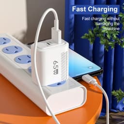 GaN Fast Charger 65W USB Type C US EU Plug PD 3.0 Quick Phone Charger Travel Wall Phone Adaper For iPhone Samsung Xiaomi Realme