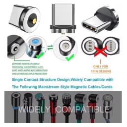 1-10Pcs Magnetic Head Charging Cable Adapter for Android Type C Magnetic Cable Plug Type C Micro USB C Plugs Magnet Charger Plug