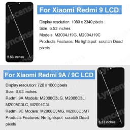 For Redmi 9A LCD M2006C3LG M2006C3MG 9C Display Screen Touch Digitizer For Redmi 9 Display M2004J19G M2004J19C Repacement Parts