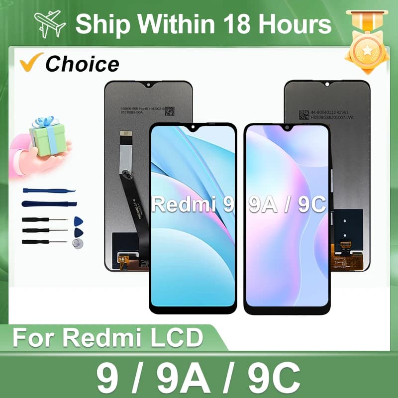 For Redmi 9A LCD M2006C3LG M2006C3MG 9C Display Screen Touch Digitizer For Redmi 9 Display M2004J19G M2004J19C Repacement Parts