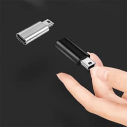 Mini USB to Type C Adapter 5 Pin Male Mini USB to Female USB Type C Data Transfer Connector for GoPro MP3 Camera PC Conventer
