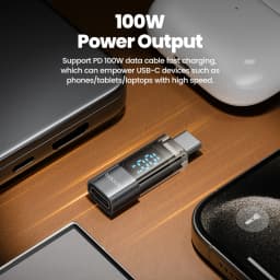 Toocki 100W USB C Adapter Type C to Type-C Digital Display Adapter OTG Connector For iPhone 15 Samsung S23 USB C OTG Connector