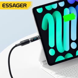 Essager USB 3.0 2.0 OTG Adapter 240W Fast Charging USB C To Type C Display Adapter OTG Connector For iPhone 15 Macbook Samsung