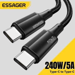 Essager 240W USB Type C To USB C Cable For Macbook iPad Samsung Huawei PD Fast Charging Charger Cord 5A E-Marker Chip Fast USB C
