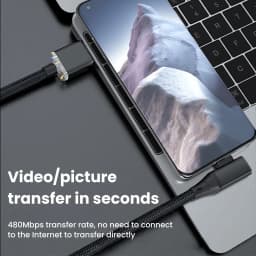 90 Degree Elbow USB C Cable PD 120W Fast Charging Type C To Type C Cable For iPhone 15 Samsung Xiaomi Huawei Charger Data Cord