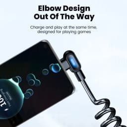 6A Dual Elbow USB C To Type C Short Spring Data Cable Fast Charging USB Type C Cable For Samsung Xiaomi Phone Charger Wire