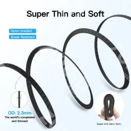 Flat USB4 40Gbps Type C to Type C Data Cable ThunderBolt 3 PD 240W 5A USB-C Cord For iPhone 15 16 Pro MacBook Pro Samsung Xiaomi