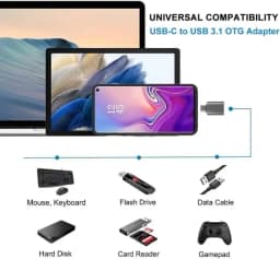 Type-C Para USB 3.0 OTG Adapter USB to Type-C Interface iPhone 15 Samsung Xiaomi Huawei Mouse Plug Tablet Adapter