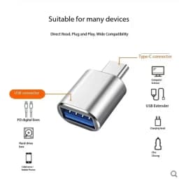Type-C Para USB 3.0 OTG Adapter USB to Type-C Interface iPhone 15 Samsung Xiaomi Huawei Mouse Plug Tablet Adapter