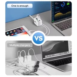 6 USB Charger Power Strip Universal Fast Charging EU/US Plug Phone Charger Adapter Electric Socket Extension Cable Table Socket