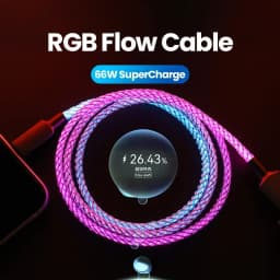 100W Fast Charging RGB Cable Breathing Light 66W Type C USB C Data Cable For Samsung Huawei Macbook 30W Quick Charge For Xiaomi