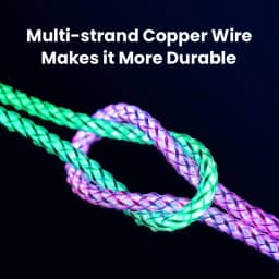 100W Fast Charging RGB Cable Breathing Light 66W Type C USB C Data Cable For Samsung Huawei Macbook 30W Quick Charge For Xiaomi