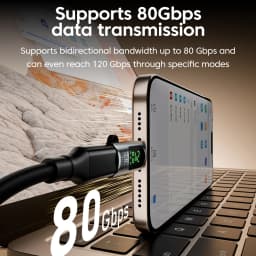NNBILI 240W USB C Adapter Type C to USBC 4.0 OTG Connector Digital Display Data Adapter For iPhone 15 16 Macbook Pro Air Samsung