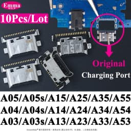 10Pcs Original Charging Port Connector for Samsung A15 A05S A25 A35 A55 A13 A04S A14 A23 A33 A24 A34 A54 A53 USB Charger Pin Plu