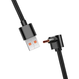 100W 90 Degrees Braid 0.25m/0.5m/1m/2m 4A Quick Charger Elbow USB to Type C Cord PD Cable For iPhone Samsung Xiaomi Macbook