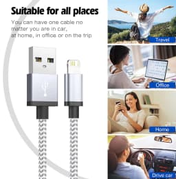 Fast Charging USB Charger Cable For iPhone 14 13 12 11 Xs Max Xr X 8 7 6 Plus iPad Origin Mobile Phone Long Data Cord 1m 2m 3m