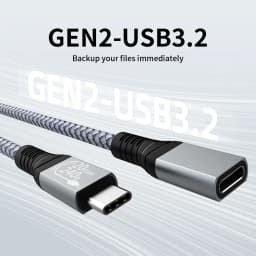 USB C Extension Cable Audio/Video 4K@60HZ Type-C Male To Female USB 3.2 Extender Cable For Macbook Pro Air 20Gbps USB Data Cable