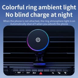 Ice Cooling Magnetic Wireless Car Charger Fast Charging Station for MagSafe iPhone 16 15 14 13 12 Pro Max Car Phone Holder Stand