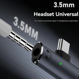 USB C to 3.5mm Headphone and Charger 2 In 1 Adapter Type-C to Aux Audio Jack with 100W PD Fast Charging Dongle for Laptop Mobile