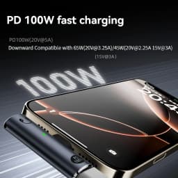 USB C to 3.5mm Headphone and Charger 2 In 1 Adapter Type-C to Aux Audio Jack with 100W PD Fast Charging Dongle for Laptop Mobile