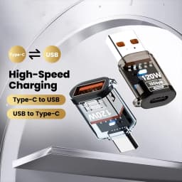 120W OTG USB 3.2 To Type C Adapter USB Female To Type C Male Fast Charging Adadpter OTG USB C For iPhone 15 16 Samsung Laptop PC