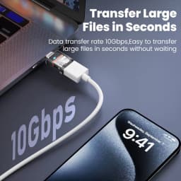 120W OTG USB 3.2 To Type C Adapter USB Female To Type C Male Fast Charging Adadpter OTG USB C For iPhone 15 16 Samsung Laptop PC