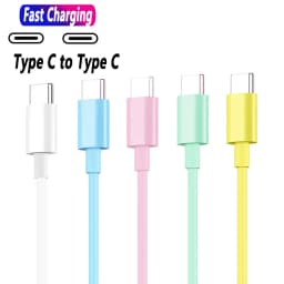 PD 60W Type C to Type C Cable For iPhone 15 16 Fast Charging For Samsung Xiaomi Huawei Type C Data Phone Accessories 1M 2M