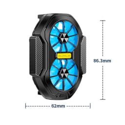 FS01 Dual Fan Rechargeable Mobile Phone Cooler Mini Back Clip USB Radiator Long Lasting Stronger Cooling Air For 62-92mm Phone