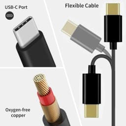 USB C Splitter Cable Multi USB C to USB C Cable 6 in 1 Type C Male Charger Cable for Android Samsung Tablet and TypeC Device