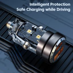Toocki PD 33W USB Car Charger Fast Charge For iPhone 15 14 13 12 11 ProMax Samsung Huawei Xiaomi POCO Transparent Type C Charger