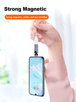540° Degree Rotating Magnetic Wire Fast Charging PD 5A Adapter For Mobile Phone Accessories Type-C Data Transfer Cable Connector