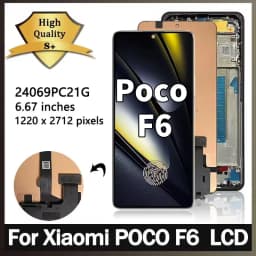 6.67" New AMOLED for Xiaomi Poco F6 LCD 24069PC21G Display Touch Screen Digitizer Assembly for Xiaomi Poco F6 LCD Frame