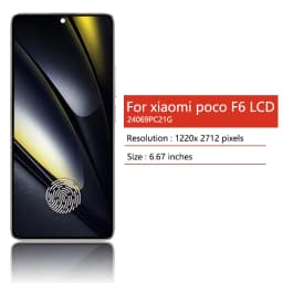 6.67" New AMOLED for Xiaomi Poco F6 LCD 24069PC21G Display Touch Screen Digitizer Assembly for Xiaomi Poco F6 LCD Frame