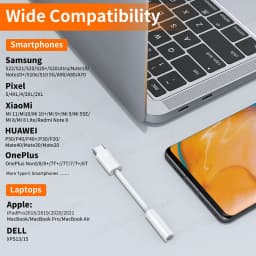 USB Type C to 3.5mm Female Headphone Jack Adapter USB C to Aux Audio Cable Cord for iPhone 15 Plus15 Pro Max iPad Pro MacBook