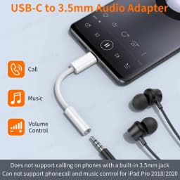USB Type C to 3.5mm Female Headphone Jack Adapter USB C to Aux Audio Cable Cord for iPhone 15 Plus15 Pro Max iPad Pro MacBook