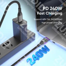 PD240W USB C To Type C Magnetic Charging Cable 5A USB Type C Fast Charger Data Cord For iPhone 15 16 MacBook iPad Samsung Xiaomi