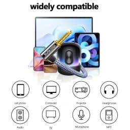 SUNKANDI USB C to 3.5mm Audio Aux Jack Cable, HiFi Aux 90 Degrees Cord for iPhone 16 15 Samsung Galaxy S24 , iPad Pro, MacBook
