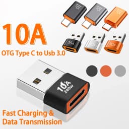 USB 3.0 Type-C Data Adapter Type C 10A OTG USB C Male To USB Female Converter For Macbook Laptop Xiaomi Samsung OTG Connector