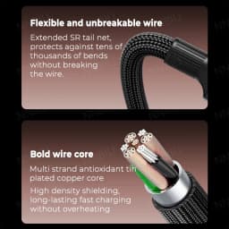 NNBILI Dual Type C 120W USB A to Type C Fast Charging Data Cord Type-C Quick Charging for Huawei MacBook iPad iPhone 18 17 Honor