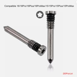 200Pcs Bottom Pentalobe Screws for iPhone 16 Pro Max 15 Pro Max 14 13 12 Mini 11 Pro X Xs Max Dock Connector Screw Repair Parts